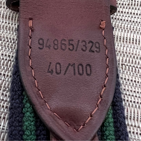 GANT Striped Webbing Belt Made In Italy Size 40 - Picture 3 of 8